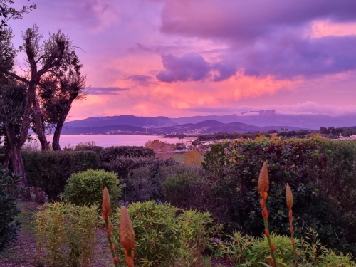 Coucher de soleil de l'entrée